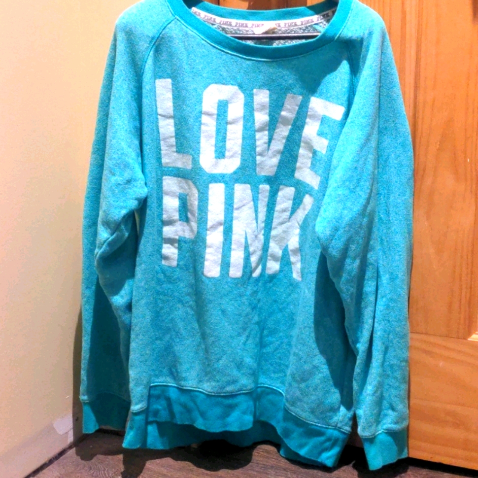 Pink Oversized Crew Neck Sweatshirt